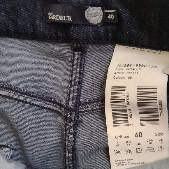 Atelier GARDEUR Inga Dark Wash Crop/Ankle Jeans NWT - Picture 6 of 9